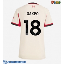 Fotballdrakt Dame Liverpool Cody Gakpo #18 Bortedrakt 2025-26 Kortermet